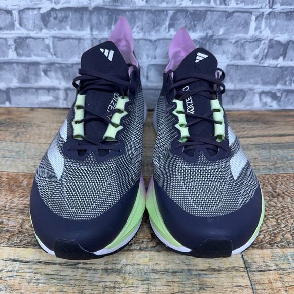 Adidas Adizero Boston 12 Black Green Spark Running Shoes IG3319 Mens Size 11 New main image 5